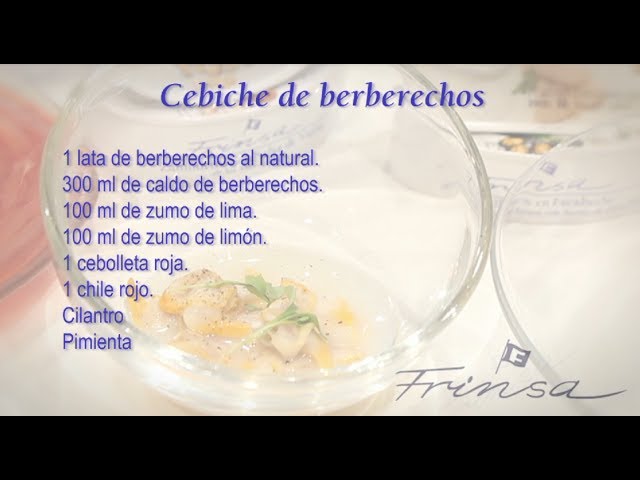 Pepe Solla prepara un ceviche de berberechos